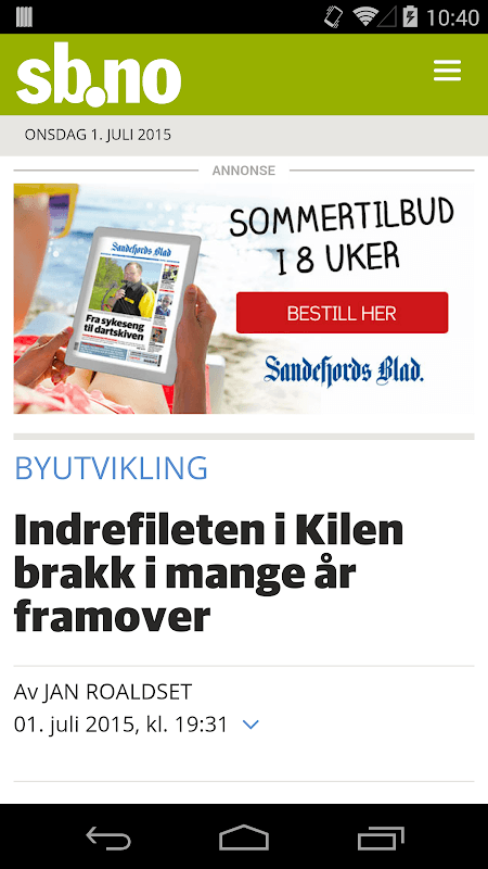 sb.no screenshot 2