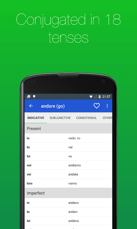 Italian Verb Conjugator screenshot 3