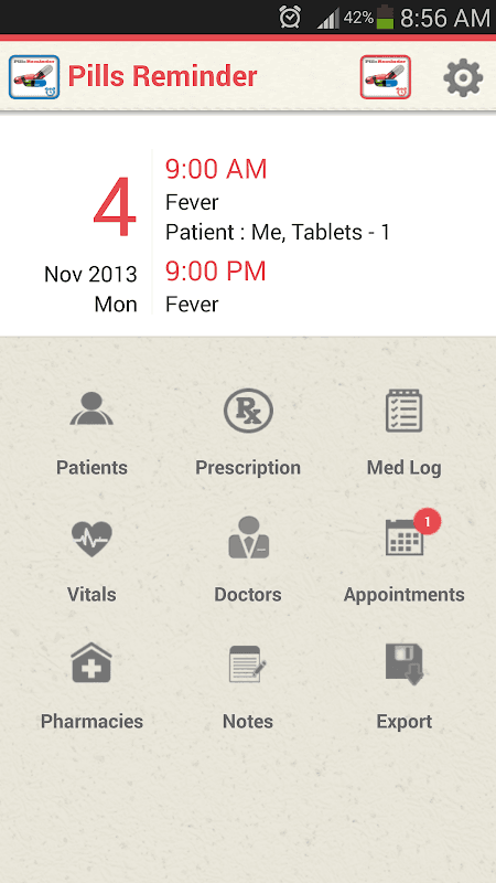 Pill Reminder: Medicine Alarm screenshot 1