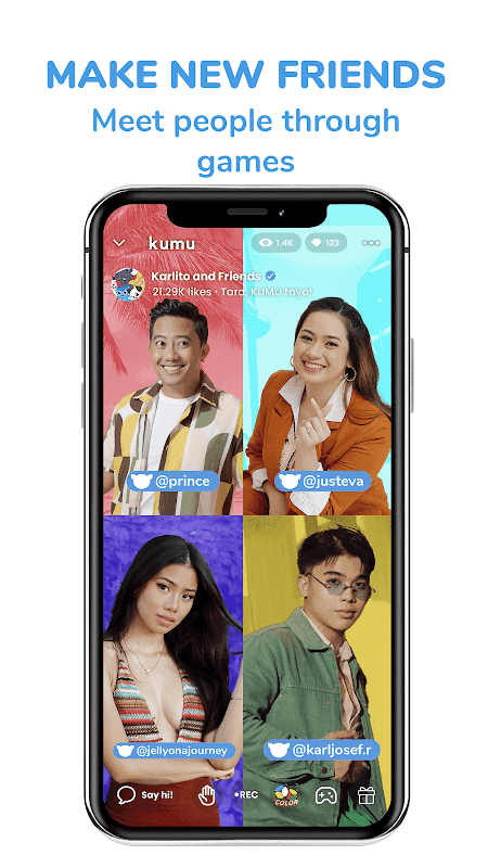 Kumu: Pinoy live stream. Hang out with friends! screenshot 1