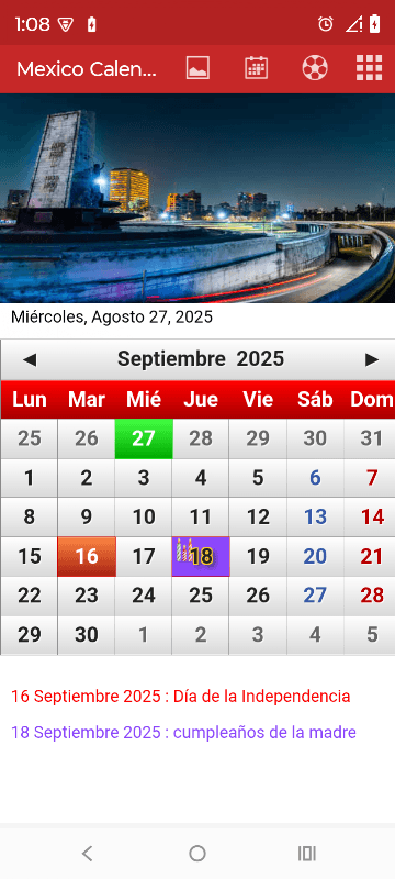 Mexico Calendario 2021 screenshot 3