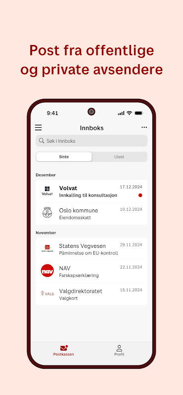 Digipost screenshot 2