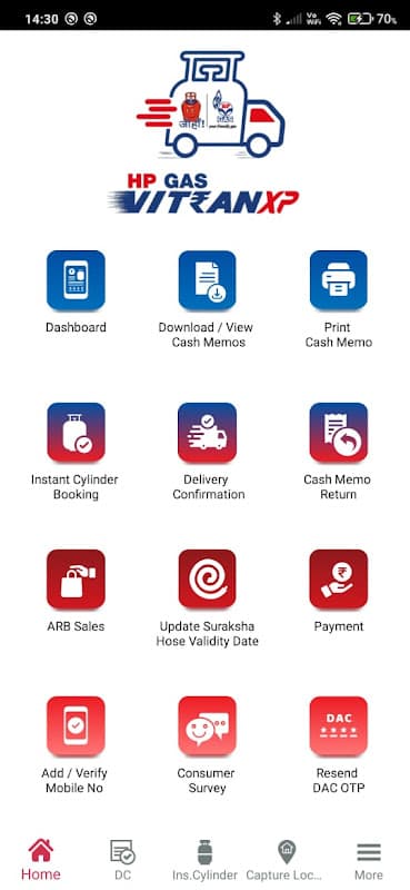 HP Gas Vitran screenshot 2
