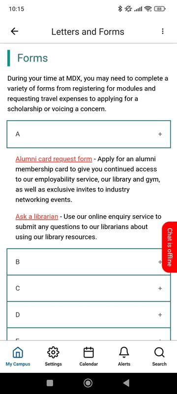 Middlesex University screenshot 4