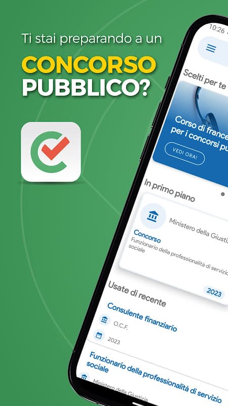Concorsando.it - Simulatore quiz concorsi pubblici screenshot 1