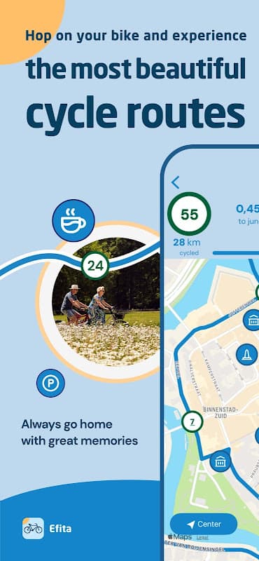 Efita cycling– route app screenshot 1