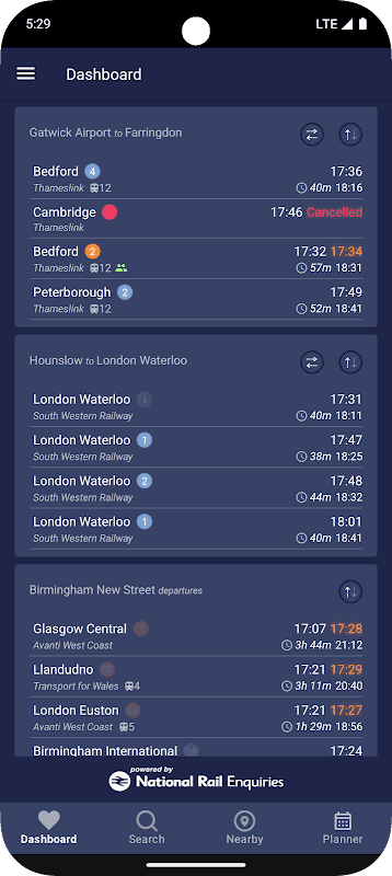 On Rails: Train Times & Widget screenshot 1
