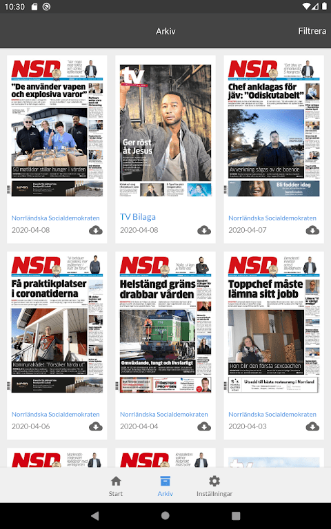 E-tidning NSD screenshot 4