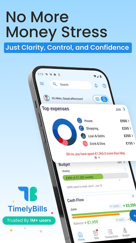 TimelyBills: Expense & Budget screenshot 1