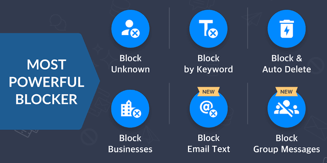 Block Text, SMS & MMS, Spam Blocker - Key Messages screenshot 2