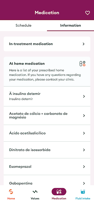 Diaverum d.CARE patient app screenshot 3