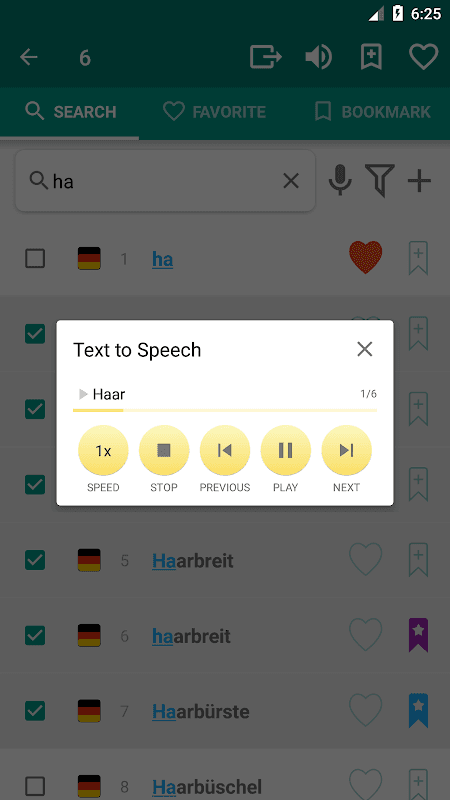 Russian-german and German-russian dictionary screenshot 5