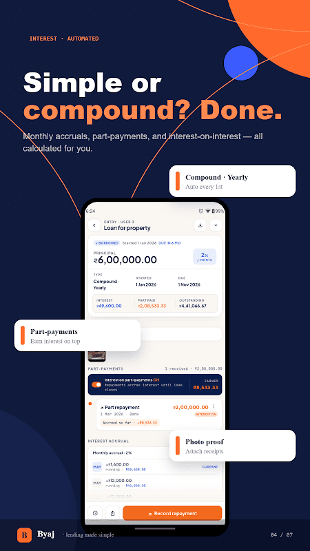 ByajApp: Ledger & Calculator screenshot 4