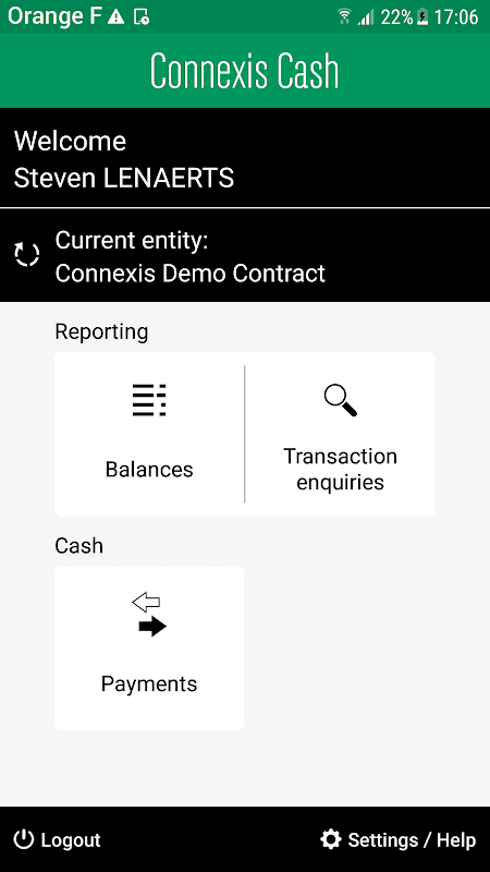 Connexis Cash Mobile screenshot 1