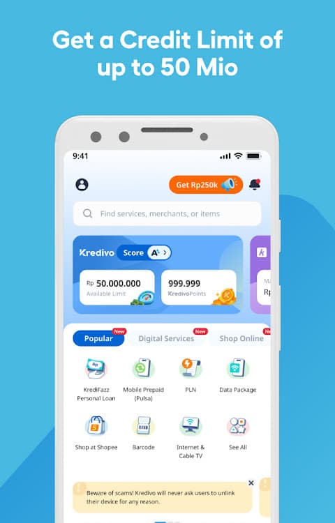 Kredivo - Installment Without Credit Card and Loan screenshot 1
