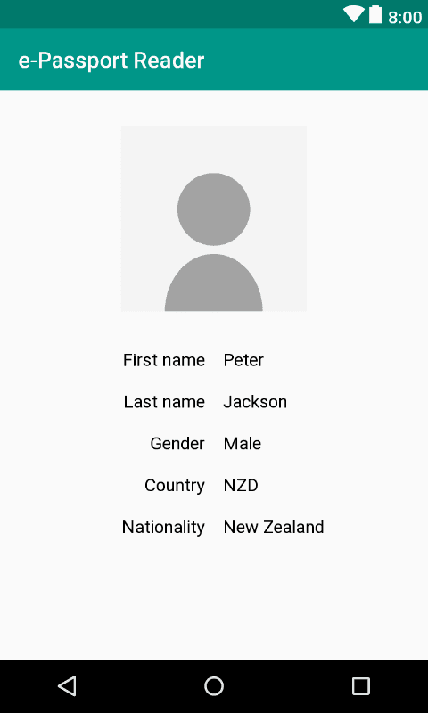 e-Passport NFC reader screenshot 2