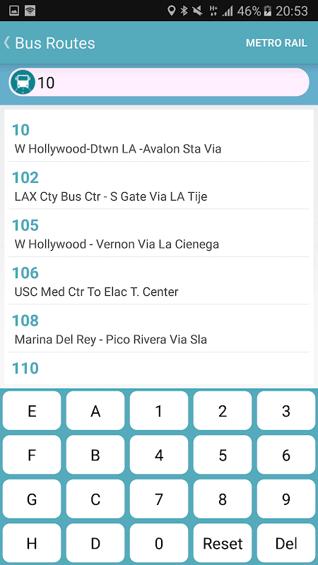 Los Angeles Bus Tracker screenshot 2