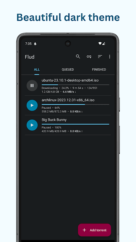 Flud - Torrent Downloader screenshot 3