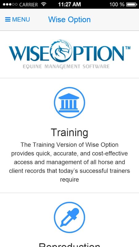 Wise Option Equine screenshot 1