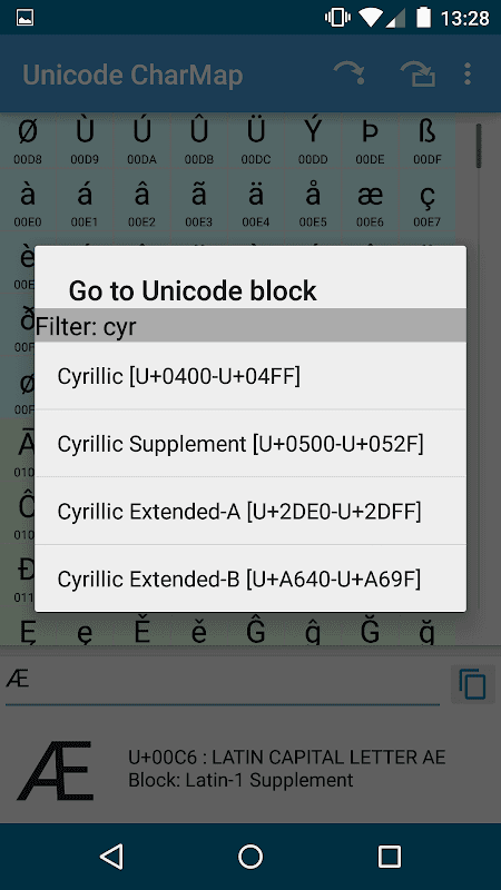 Unicode CharMap – Lite screenshot 5