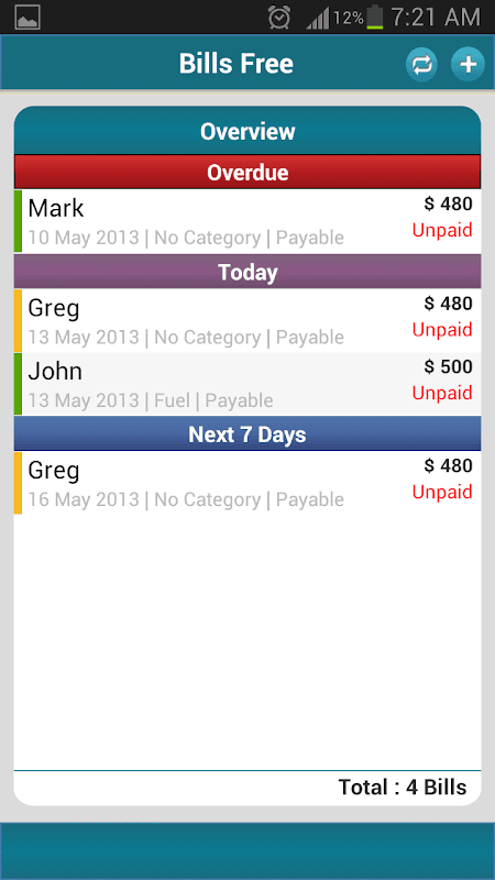 Bills - Expense Tracker Remind screenshot 3
