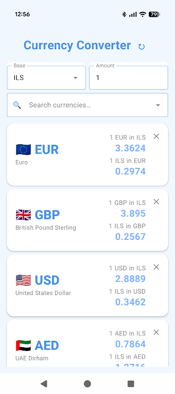 Shekel World Exchange Rates screenshot 1