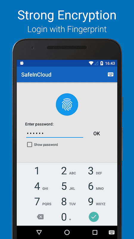 Password Manager SafeInCloud screenshot 1