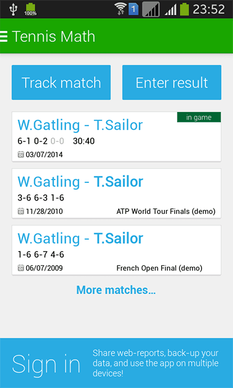 Tennis Math: score & stats screenshot 1