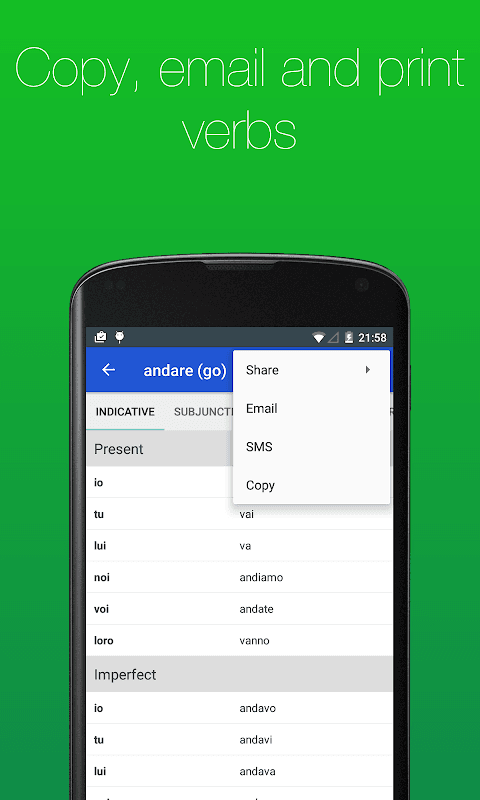 Italian Verb Conjugator screenshot 4