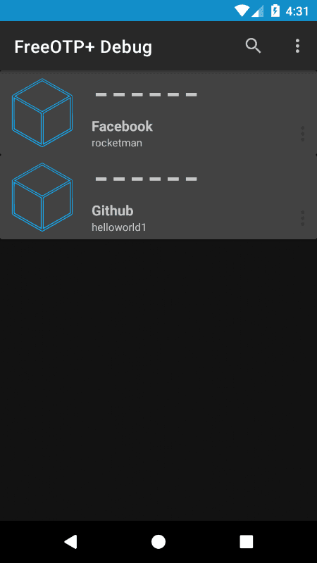 FreeOTP+ (2FA Authenticator) screenshot 6