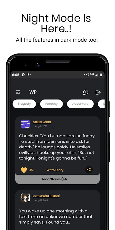 Writing Prompts - A community screenshot 5