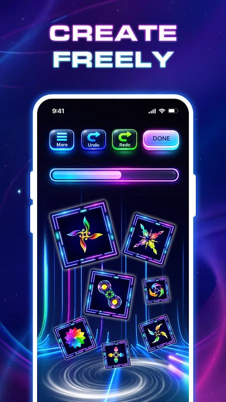 Finger Spinner Glow Art 3D screenshot 4