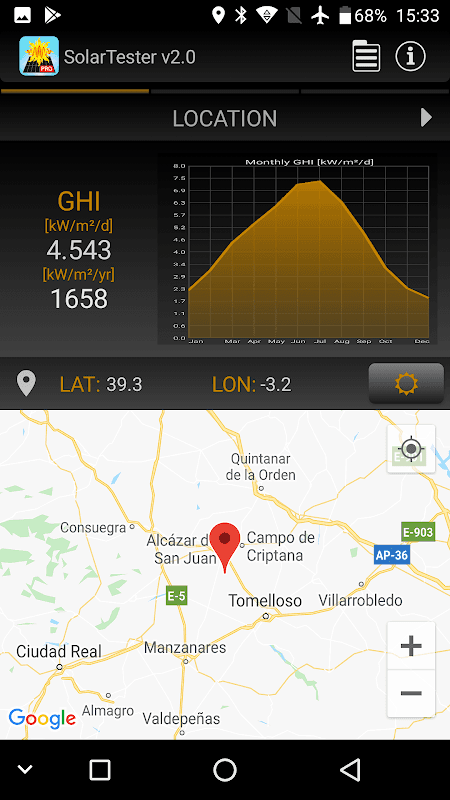 SolarTester screenshot 2