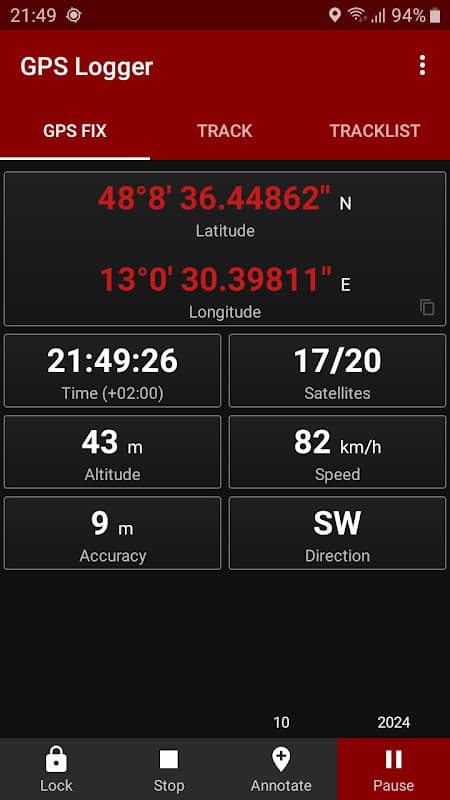 GPS Logger screenshot 2