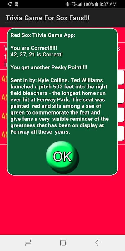 Trivia & Schedule Red Sox Fans screenshot 3