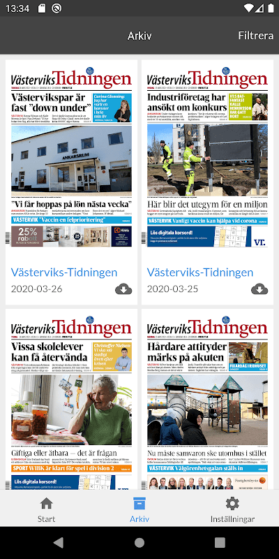 E-tidning VT screenshot 2