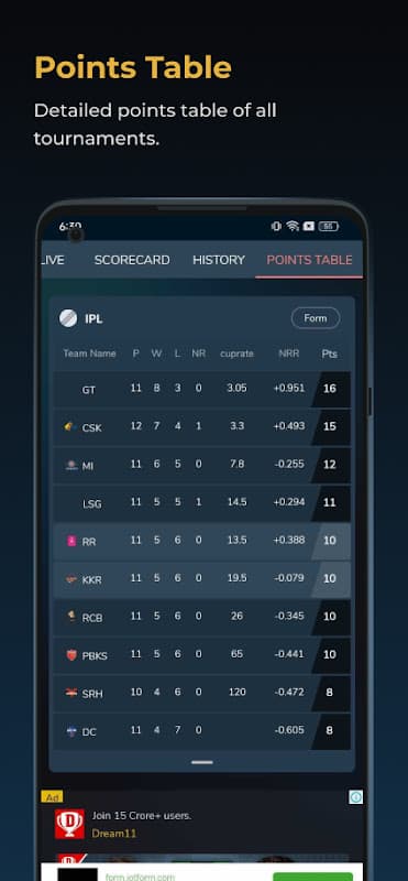 Cricket Live Line screenshot 6