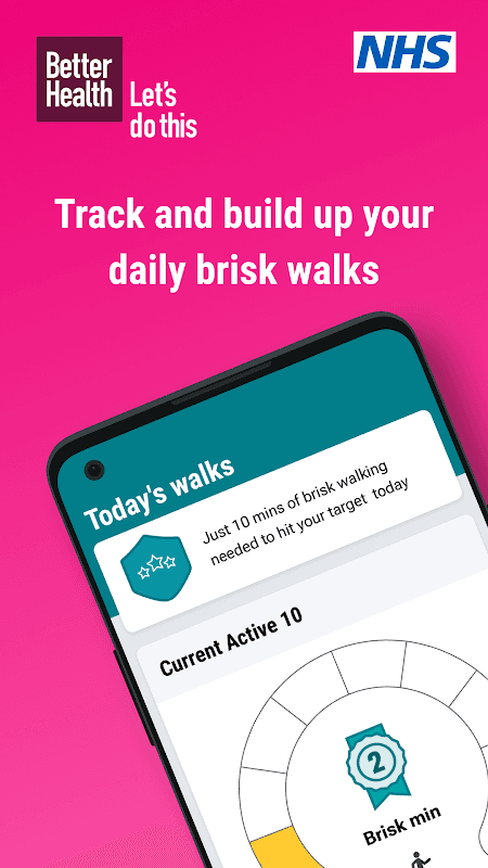 NHS Active 10 Walking Tracker screenshot 1