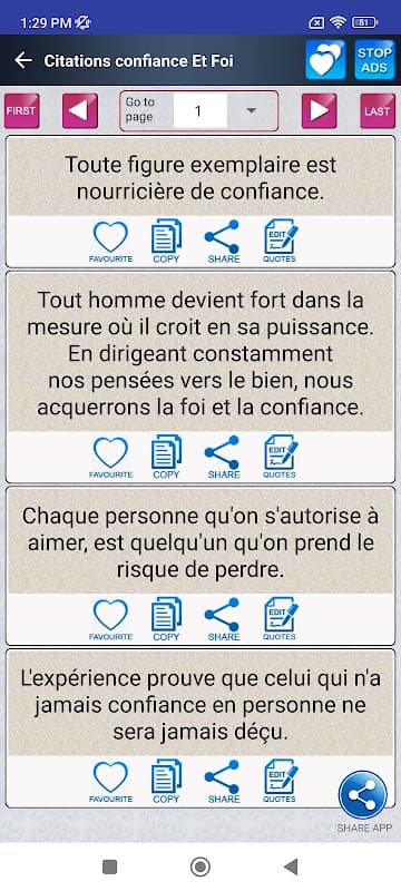 Citations de Cœur Brisé screenshot 6