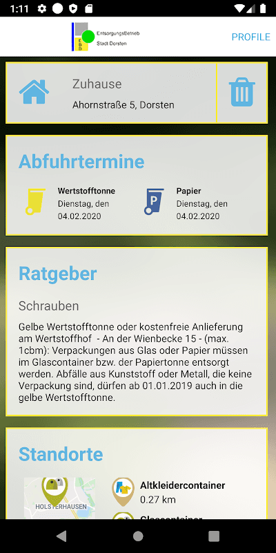 abfallapp EBD screenshot 1