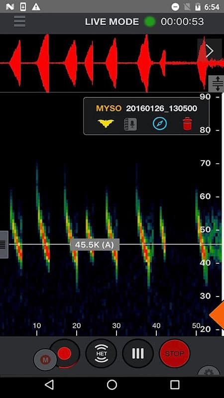 Echo Meter Touch Bat Detector screenshot 2