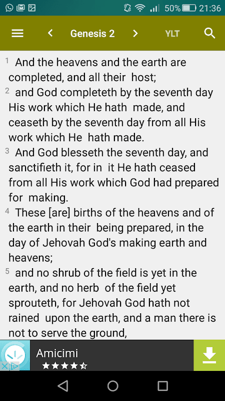YLT Bible - Young's Literal screenshot 1
