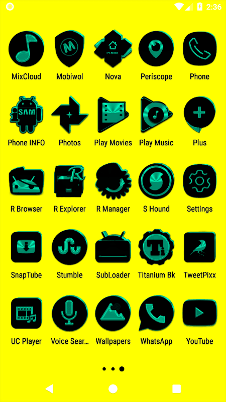 Black and Teal Icon Pack v3.1 screenshot 5