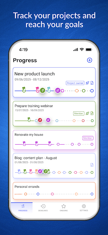 WinGo Plan: goals & projects screenshot 1