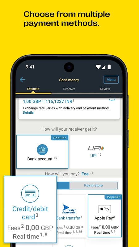 Western Union Money Transfer screenshot 3