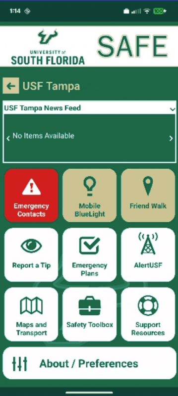 USF SAFE screenshot 1