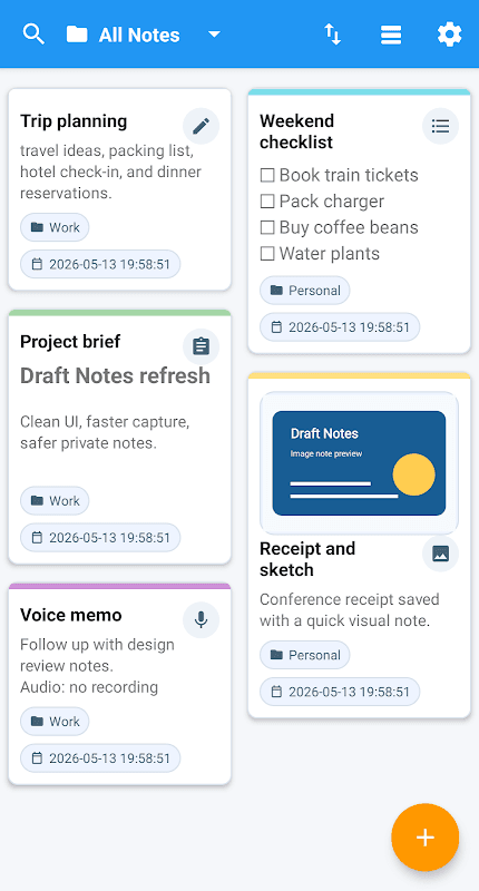 Draft Notes - Bloc de Notas screenshot 2