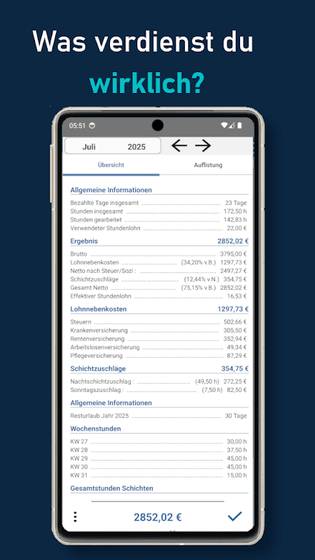 Earnings Planner screenshot 1