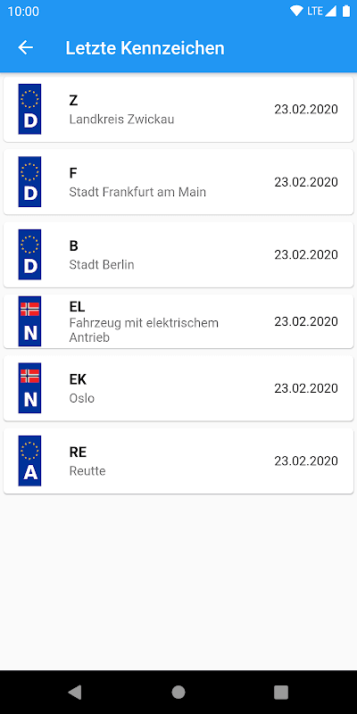 Kennzeichensammler screenshot 4