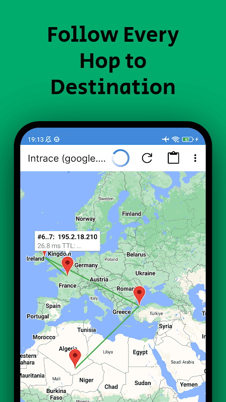 Intrace: Visual Traceroute screenshot 2
